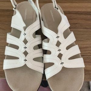 Womens Croft and Borrow White Sandals 9.5